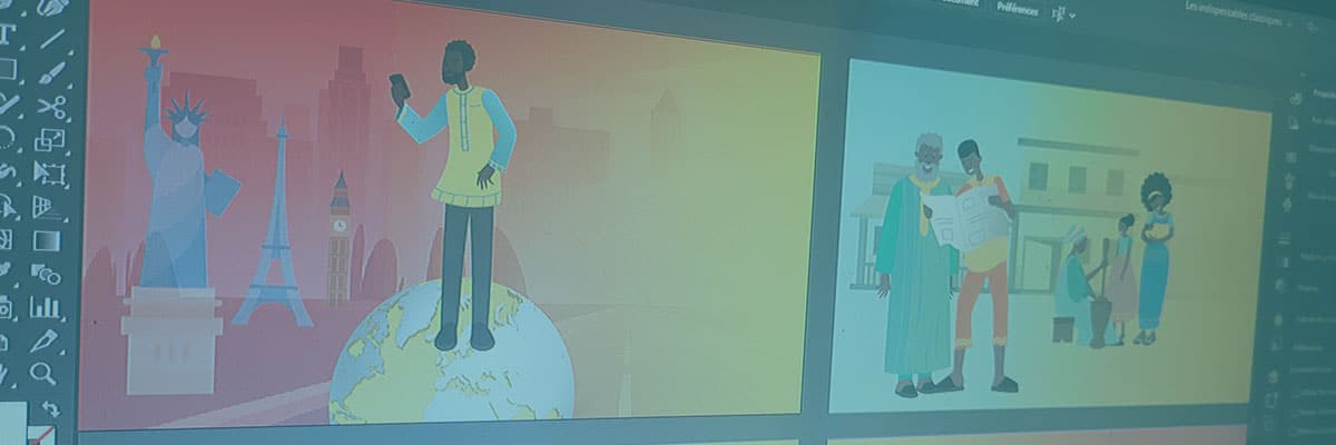 Mockup of a motion video